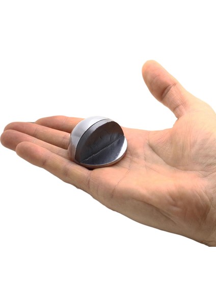 Yapışkanlı Yarımay Kapı Kolu Stoperi Tamponu Stop Metal Durdurucu Tutucu Tutacağı Inox 5 Adet