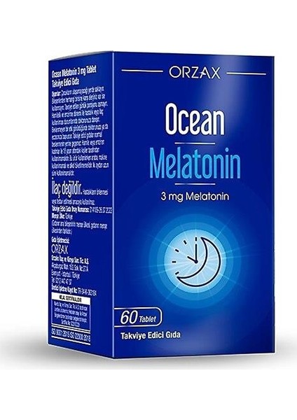 Ocean Melatonin Diyet Takviyesi 60 Tablet