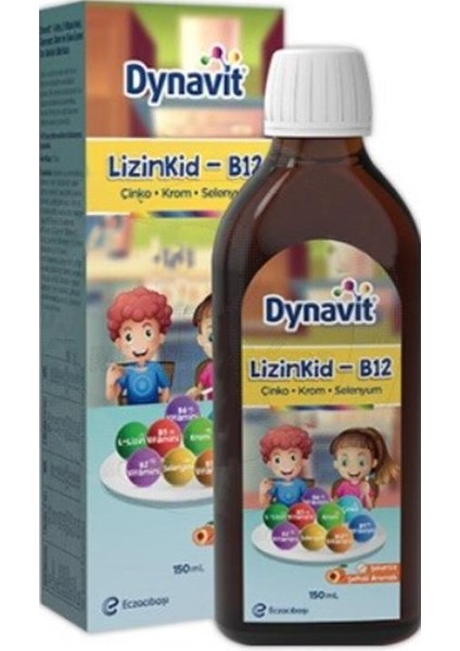 Lizinkid - B12 Takviye Edici Gıda 150 Ml - Şeftali Aromalı