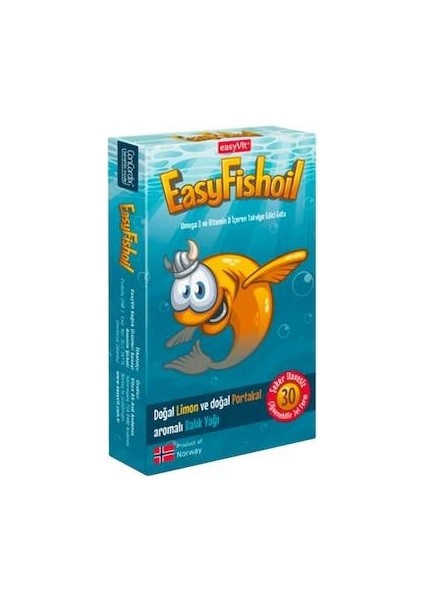 EasyFishoil Omega 3 Ve Vitamin D Içeren Takviye Edici Gıda 45 Gr