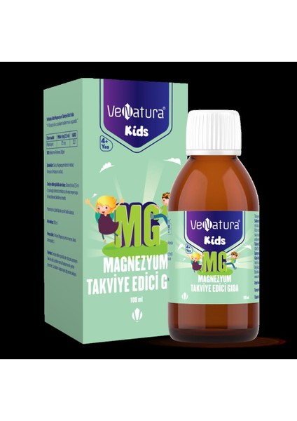 Kids Magnezyum Takviye Edici Gıda 100 Ml