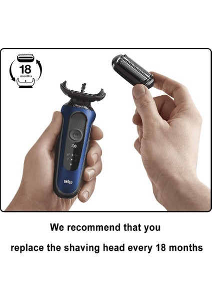 Braun Series 5, Tıraş Makineleri 5020S, 5018S, 5050CS, 6020S, 6075CC, 6072CC Için 53B Tıraş Makinesi Folyosu ve Kesici Yedek Parça (Yurt Dışından)
