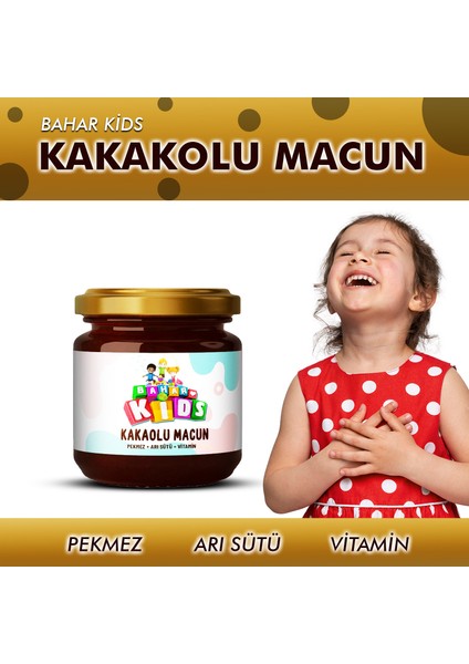 Çocuklar İçin Özel & Arı Sütü Pekmez Bal ve Vitamin Kakaolu Macun 240 gr