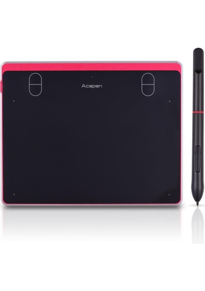 AP604 Kırmızı 6x4" 8192 Seviye Basınç Çizim Grafik Tablet