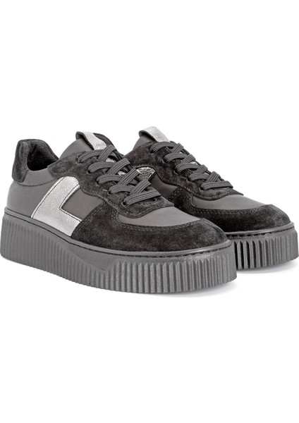 L04.465 Süet Deri Kadın Spor Ayakkabı Siyah modelleri