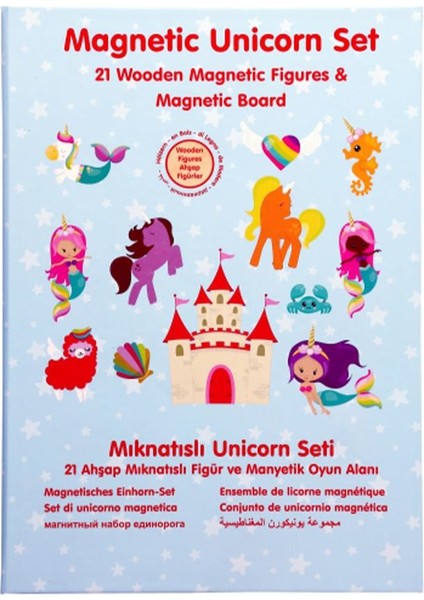 Ahşap Mıknatıslı Unicorn Yaşam Alanı Oyun Seti