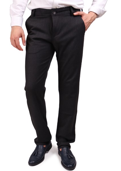 Daniel Voi Erkek Antrasit Likralı Slim Fit Poliviskon Pantolon 2063-ANTRASIT-5