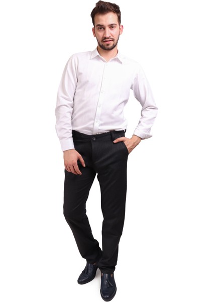 Daniel Voi Erkek Antrasit Likralı Slim Fit Poliviskon Pantolon 2063-ANTRASIT-5