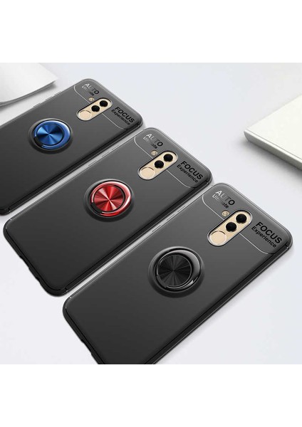 Huawei Mate 20 Lite Kılıf Metal Yüzüklü Standlı Yumuşak Ravel Silikon Kapak fiyatları