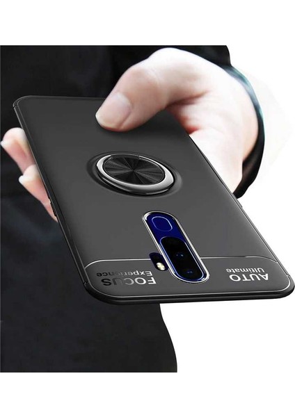 Oppo A9 2020 Kılıf Metal Yüzüklü Standlı Yumuşak Ravel Silikon Kapak modelleri