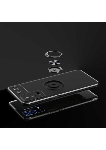 Oppo A55 4g Kılıf Metal Yüzüklü Standlı Yumuşak Ravel Silikon Kapak fırsatları