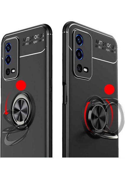 Oppo A55 4g Kılıf Metal Yüzüklü Standlı Yumuşak Ravel Silikon Kapak indirimleri