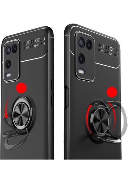 Oppo A54 4g Kılıf Metal Yüzüklü Standlı Yumuşak Ravel Silikon Kapak fırsatları