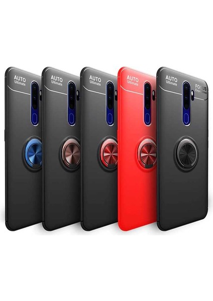 Oppo A9 2020 Kılıf Metal Yüzüklü Standlı Yumuşak Ravel Silikon Kapak fiyatları