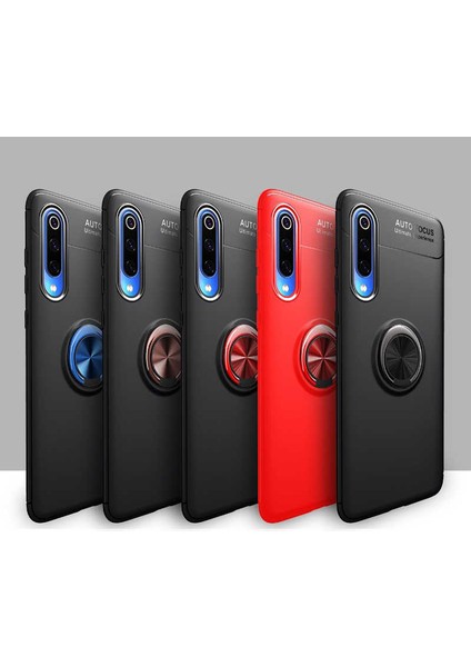 Xiaomi Mi 9 Lite Kılıf Metal Yüzüklü Standlı Yumuşak Ravel Silikon Kapak fırsatları