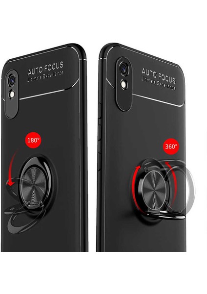 Xiaomi Redmi 9A Kılıf Metal Yüzüklü Standlı Yumuşak Ravel Silikon Kapak indirimleri