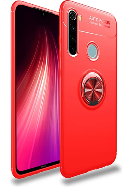 Kip GSM Xiaomi Redmi Note 8t Kılıf Metal Yüzüklü Standlı Yumuşak Ravel Silikon Kapak