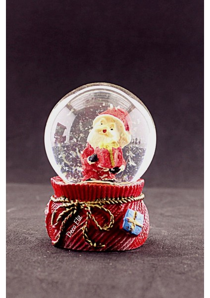 Sevgiliye Hediye Yeni Yıl Noel Baba Hediyeleri Temalı Mini Boy Kar Küresi 6,5 cm