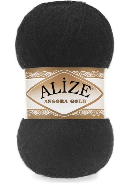 Angora Gold Siyah El Örgü Ipliği