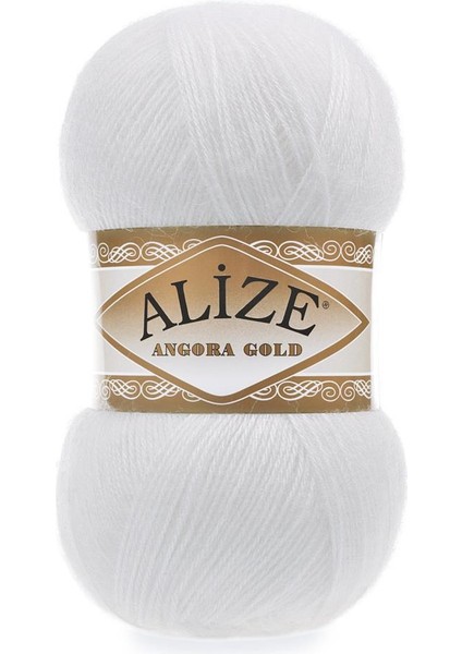 Angora Gold Beyaz El Örgü Ipliği
