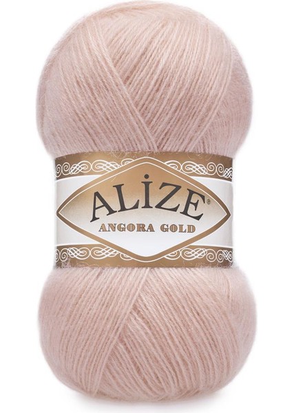 Angora Gold Pembe El Örgü Ipliği