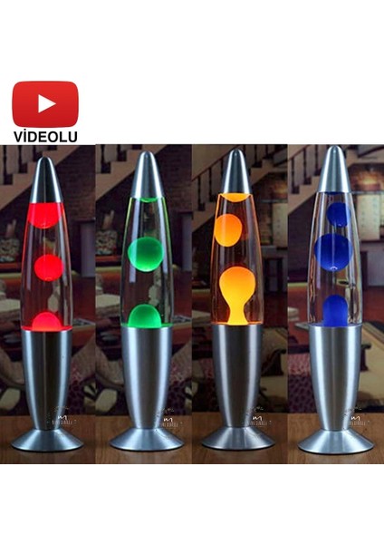 Dekorati Ev Hediyesi Lav Lambası 41 cm Konsept Lamba Gece Lambası Lava Lamp Masa