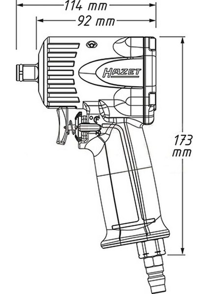 9011M 460 Nm 3/8" Hazet Havalı Sıkma Sökme Tabancası