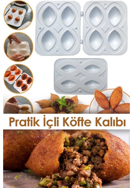 Pratik Içli Köfte Kalıbı Içli Köfte Aparatı Köfte Kalıp 4 Bölmeli