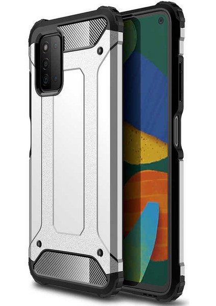 Galaxy A03S Kılıf Çift Katmanlı Tank Silikon Kapak