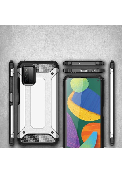 Galaxy A03S Kılıf Çift Katmanlı Tank Silikon Kapak modelleri