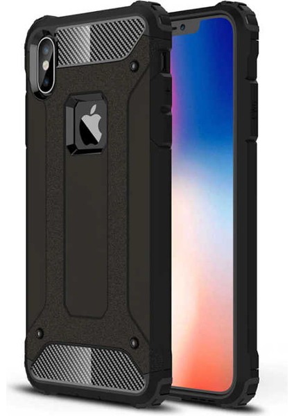 Apple iPhone Xs Max 6.5 Kılıf Çift Katmanlı Tank Silikon Kapak