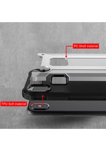 Apple iPhone Xs Max 6.5 Kılıf Çift Katmanlı Tank Silikon Kapak