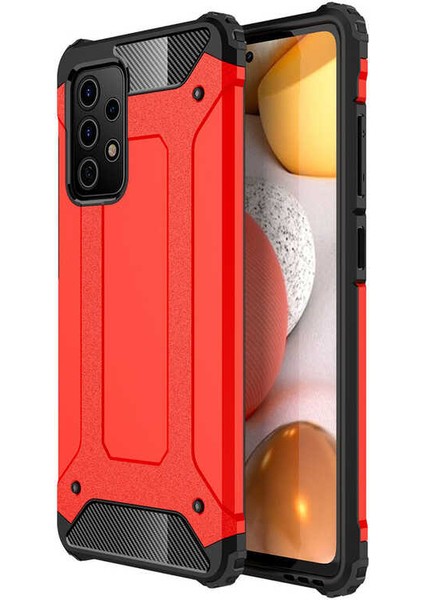Galaxy A72 Kılıf Çift Katmanlı Tank Silikon Kapak