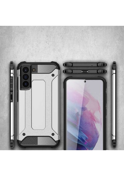 Galaxy S21 Fe Kılıf Çift Katmanlı Tank Silikon Kapak modelleri