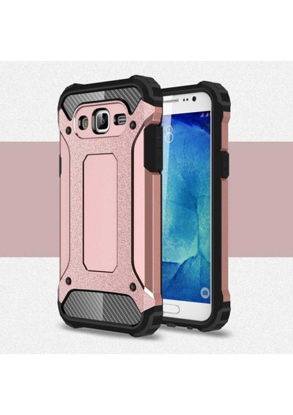 Galaxy J7 Kılıf Çift Katmanlı Tank Silikon Kapak