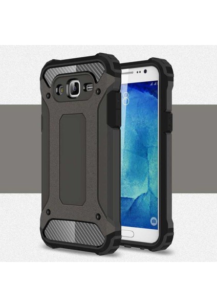 Galaxy J7 Kılıf Çift Katmanlı Tank Silikon Kapak