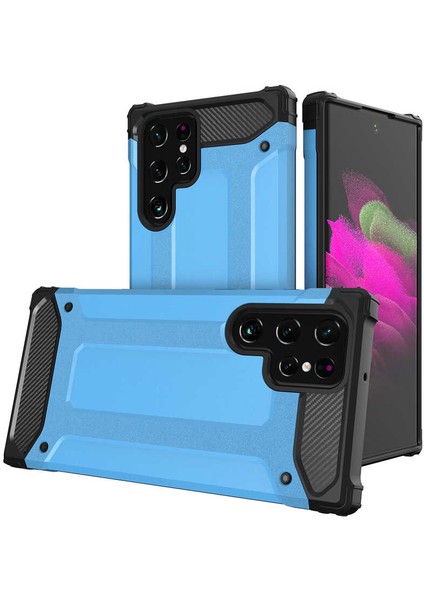 Galaxy S22 Ultra Kılıf Çift Katmanlı Tank Silikon Kapak