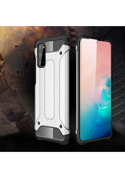Galaxy S20 Fe Kılıf Çift Katmanlı Tank Silikon Kapak