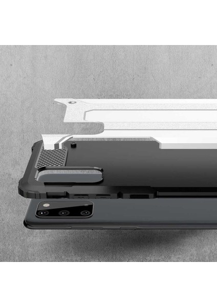 Galaxy S20 Fe Kılıf Çift Katmanlı Tank Silikon Kapak