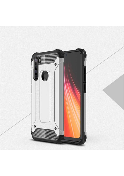 Xiaomi Redmi Note 8 Kılıf Çift Katmanlı Tank Silikon Kapak