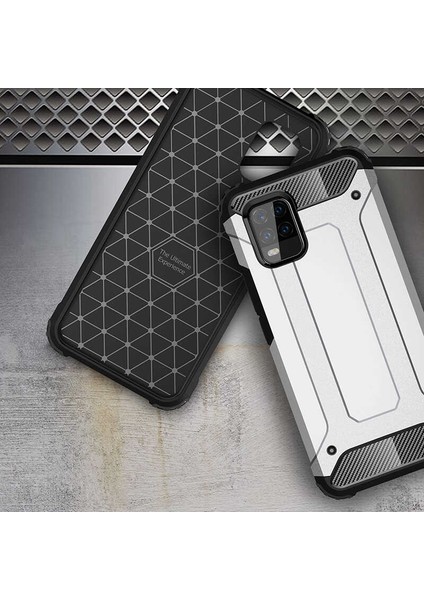 Xiaomi Mi 10 Lite Kılıf Çift Katmanlı Tank Silikon Kapak