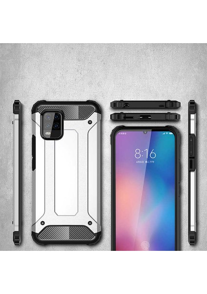 Xiaomi Mi 10 Lite Kılıf Çift Katmanlı Tank Silikon Kapak