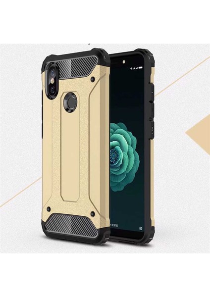 Xiaomi Mi A2 Lite Kılıf Çift Katmanlı Tank Silikon Kapak