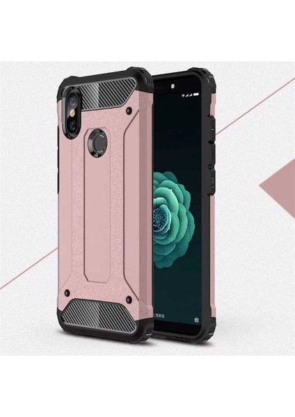 Xiaomi Mi A2 Lite Kılıf Çift Katmanlı Tank Silikon Kapak