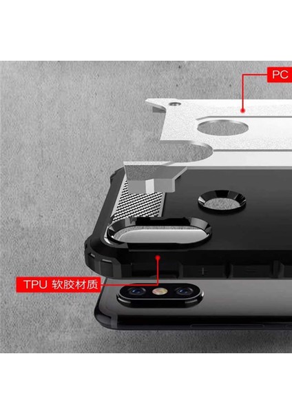Xiaomi Mi A2 Lite Kılıf Çift Katmanlı Tank Silikon Kapak modelleri