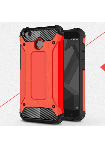 Xiaomi Redmi 4x Kılıf Çift Katmanlı Tank Silikon Kapak