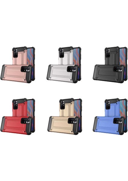 Xiaomi Redmi Note 11 Global Kılıf Çift Katmanlı Tank Silikon Kapak
