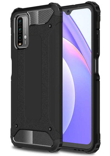 Xiaomi Redmi Note 9 4g Kılıf Çift Katmanlı Tank Silikon Kapak