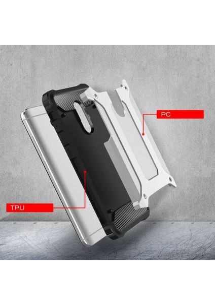 Xiaomi Redmi Note 4 Kılıf Çift Katmanlı Tank Silikon Kapak
