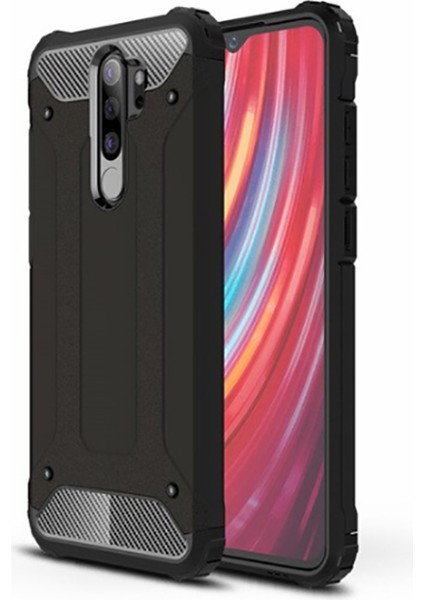 Xiaomi Redmi Note 8 Pro Kılıf Çift Katmanlı Tank Silikon Kapak
